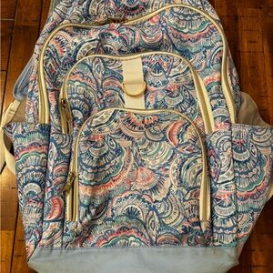 Lilly Pulitzer Happy as a clam, Patterned Blue and Pink Women's Backpack